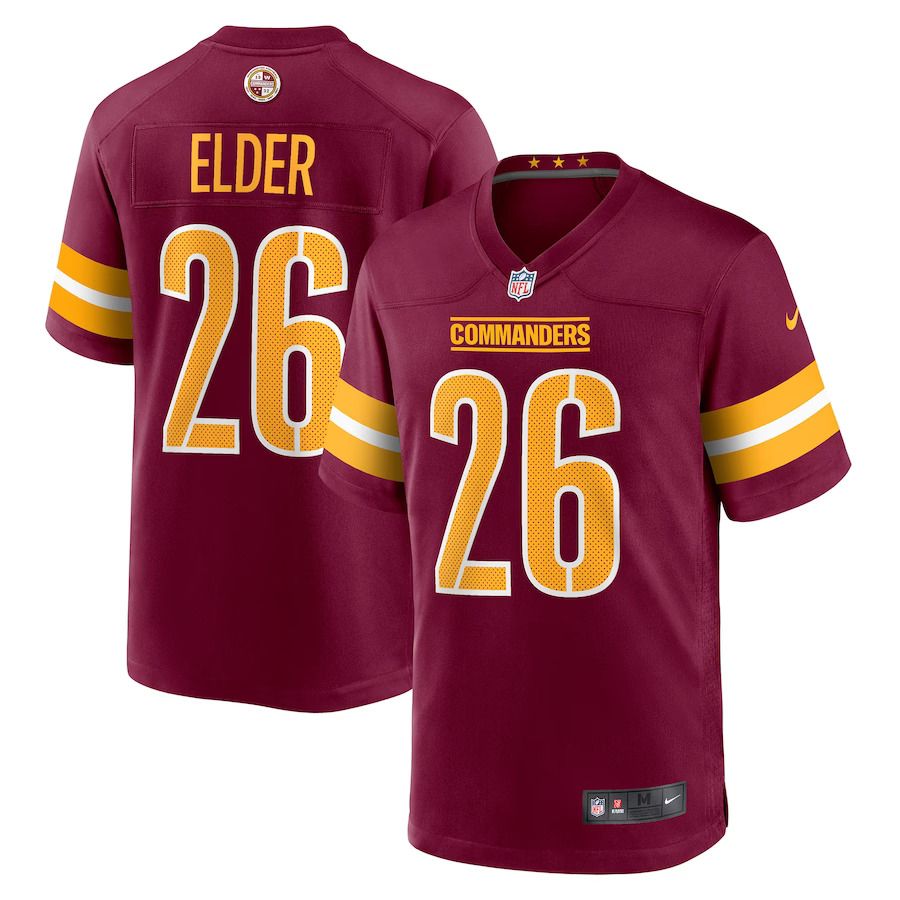 Men Washington Commanders #26 Corn Elder Nike Burgundy Game NFL Jersey